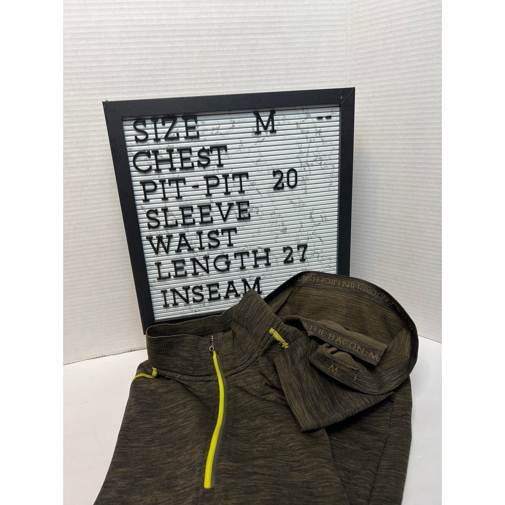 Lululemon Metal Vent Long Sleeve Quarter Zip Pull-Over Army Green. Men S M Sale!